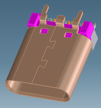 TYPE C USB 24PIN  立式